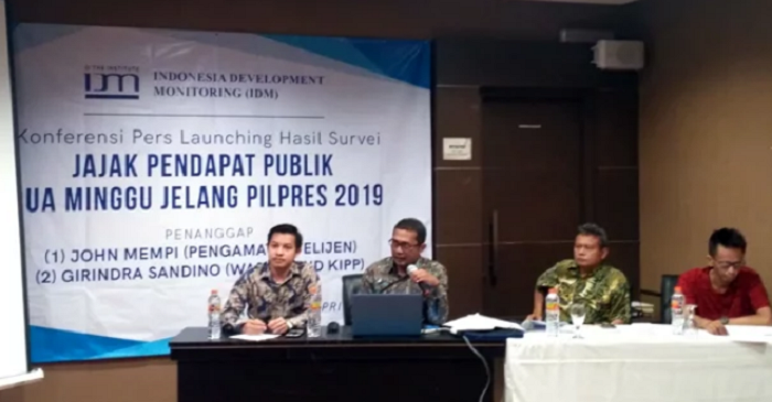 Survei IDM: Elektabilitas Prabowo-Sandi 57,6 Persen, Jokowi-Maruf 38,76 Persen, Bin Firman: Jokowi Dianggap Ingkar....