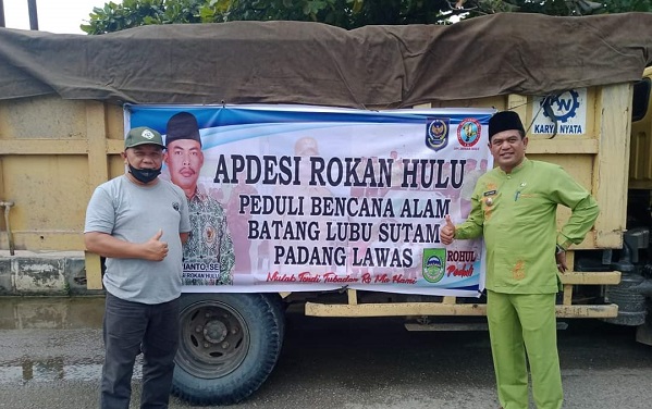 APDESI Rokan Hulu Berikan Bantuan Kepada Korban Banjir Bandang di Padang Lawas-Sumut