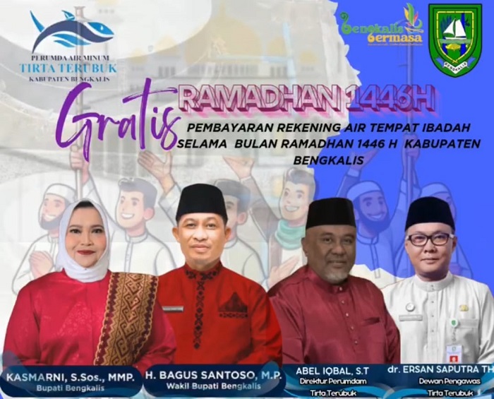 PDAM Bengkalis Gratiskan Air Bersih Selama Ramadhan Bagi Rumah Ibadah