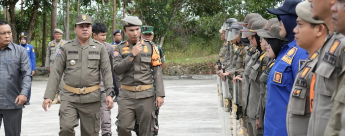 Pemkab Kuansing Gelar Pasukan Trantibum dan Karhutla