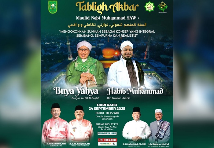 Besok, Buya Yahya dan Habib Muhammad Haidar Syahab Isi Tabligh Akbar Maulid Nabi di Masjid  Annur