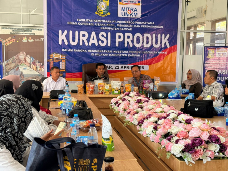 Disperdagkop dan UMK Kampar Gandeng Indomaret dan Alfamart Kurasi Produk Lokal