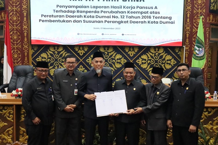 Perda Pembentukan dan Susunan Perangkat Daerah Resmi Disetujui Bersama, Wako Apresiasi DPRD Kota Dumai