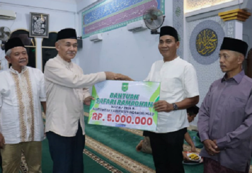 Rombongan Safari Ramadhan Pemkab Inhu Hadir di Desa Sidomulyo