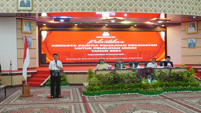 Bupati dan Wabup Rohil Hadiri Pelantikan Anggota PPK Untuk Pemilu Tahun 2024