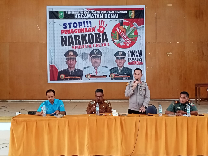 Polsek Benai Laksanakan Sosialisasi Pencegahan Penyalahgunaan dan Peredaran Narkoba