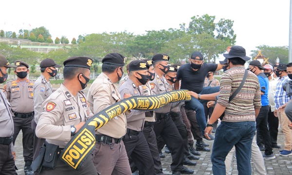 Pastikan Pilkada Lancar, Polres Rohul Gelar Simulasi Sispamkota