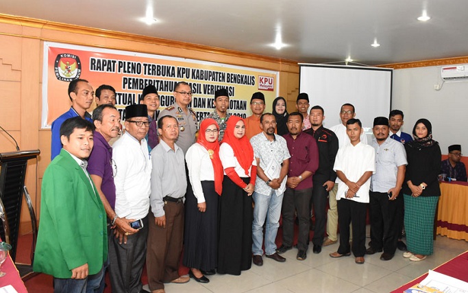 Gelar Rapat Pleno, KPU Bengkalis Nyatakan Hanya PKB yang Tak Lulus Verifikasi