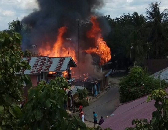 Api Meninggi, Empat Petak Rumah di Palung Raya Tambang Habis Terbakar