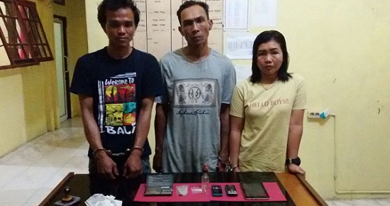 Polres Rohil Tangkap Dua Pria dan Seorang Wanita Terkait Sabu di Bagansinembah