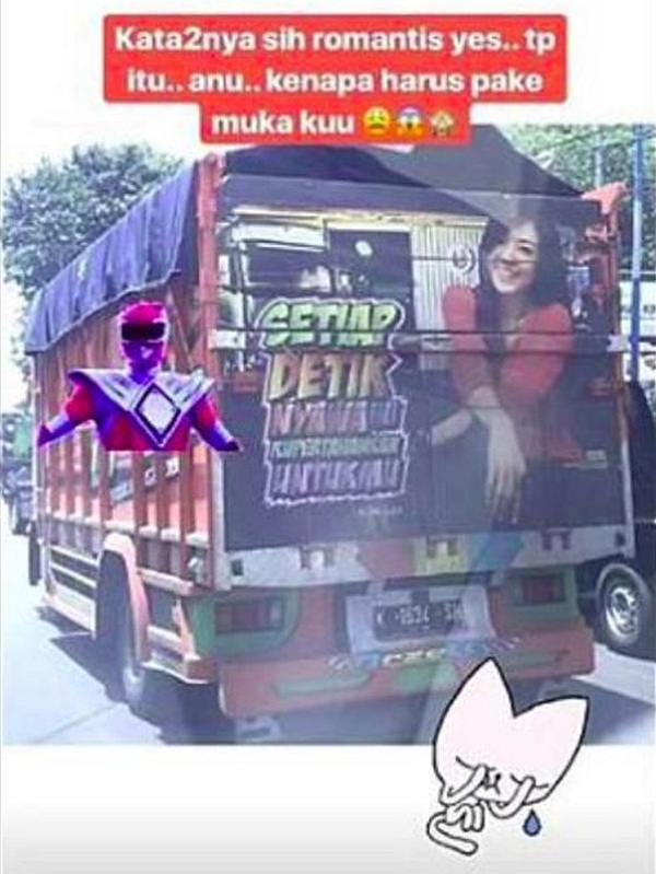 Setelah Heboh Soal Nama Anak, Artis Cantik Franda Kembali Dibuat Kesal karena Fotonya Terpampang di Truk