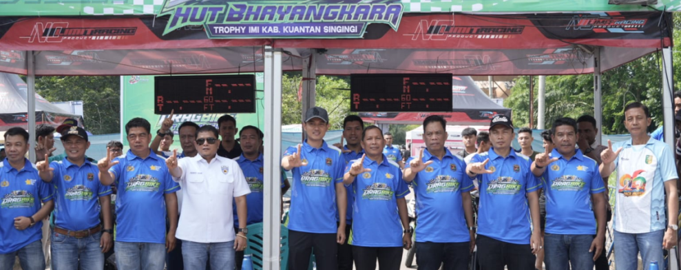 Pemkab Kuansing Dukung Pembinaan Generasi Muda Melalui Kejuaraan Drag Bike HUT Bhayangkara