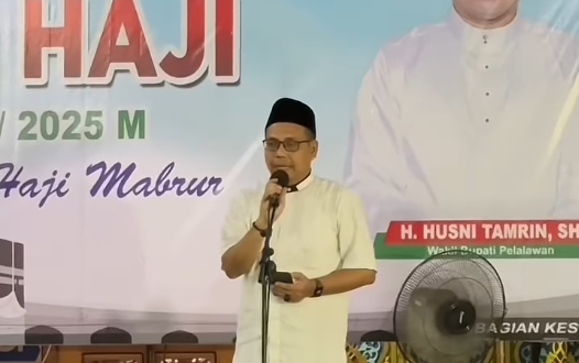 Pj. Sekda Lepas Keberangkatan JCH Pelalawan di Masjid Ulul Azmi