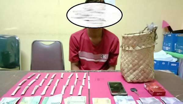 Polisi Amankan Pengedar 24 Paket  Daun Ganja di Cerenti