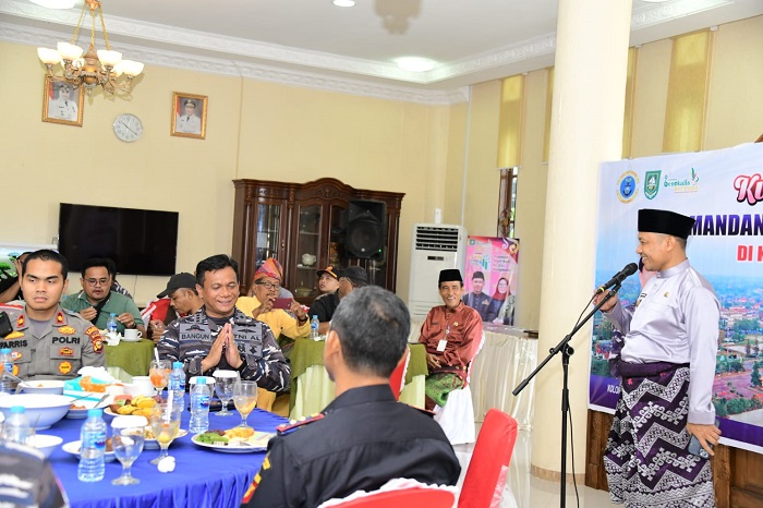 Kuker ke Negeri Junjungan, Danlanal Dumai Dijamu Pemkab Bengkalis