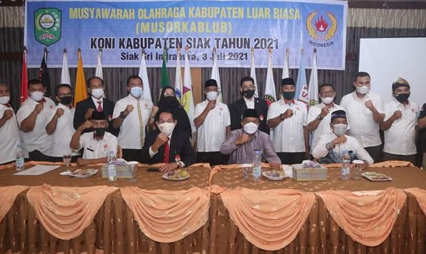 Buka MUSORKABLUB KONI Siak, ini harapan  Bupati Alfedri