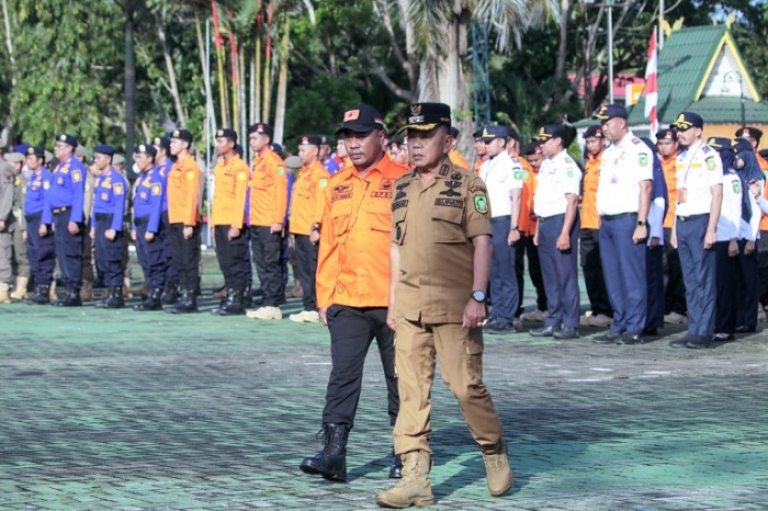 anggap Bencana, Pemkab Meranti Gelar Apel Kesiapsiagaan Darurat Banjir Dan Rakor Kesiapsiagaan Bencana Banjir Secara Virtual