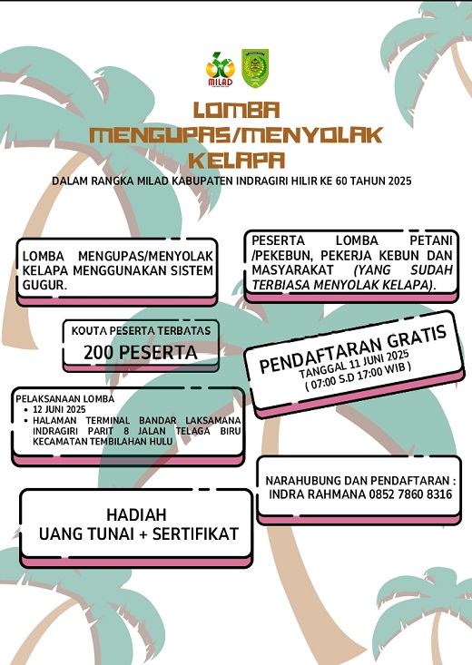 Semarak milad ke-60, Pemkab Inhil gelar berbagai lomba unik dan inspiratif