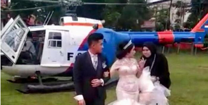 TUH KAN KETAHUAN....Helikopter Dinas Polda Sumut Disewa Pengantin, Pilot dan Co-Pilot Diduga Terima R120 Juta