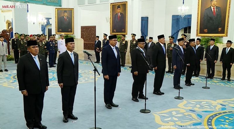 Presiden Prabowo Kembali Lantik Wakil Menteri dan Kepala Badan Pengelola Gambut