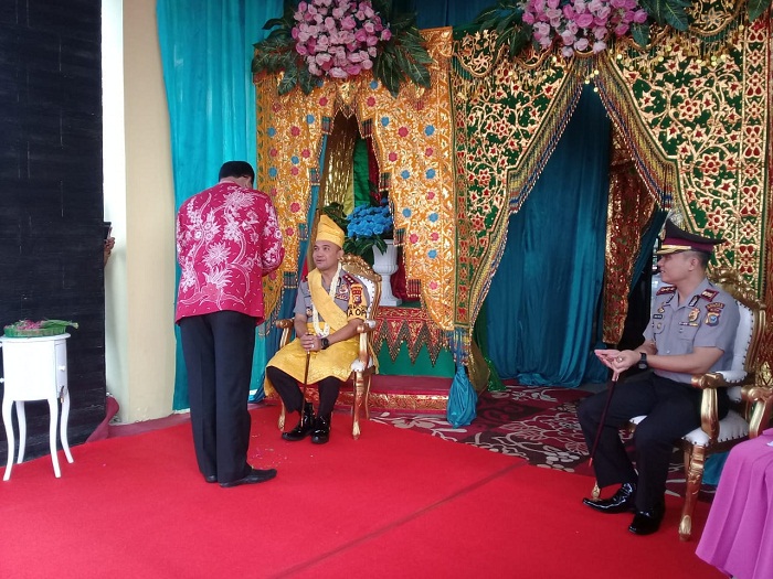 Bupati Suyatno Tepuk Tepung Tawar Kapolre Rohil yang Baru