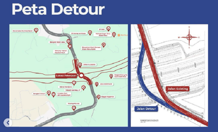 Pembangunan Jembatan Overpass Tol Lingkar Pekanbaru, HK Lakukan Pengalihan Arus  di Simpang Palas-Batas Kota