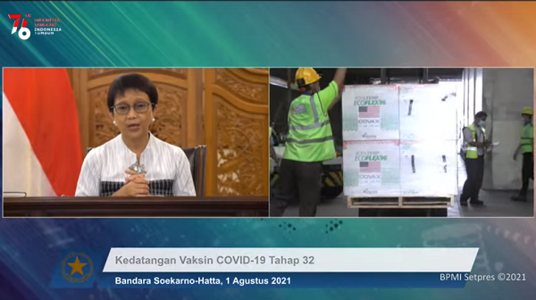 Indonesia Kembali Terima 3,5 Juta Vaksin Moderna Bantuan Amerika Serikat