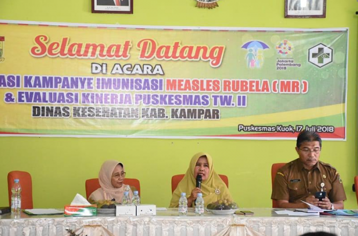 Kampar Targetkan Bisa Eliminasi  Penyakit Campak dan Rubella Pada 2020
