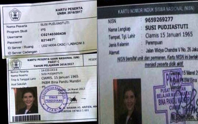 Sssttt... Menteri Susi Terdaftar Jadi Peserta Ujian Paket C 2017, Tapi Tak Hadir