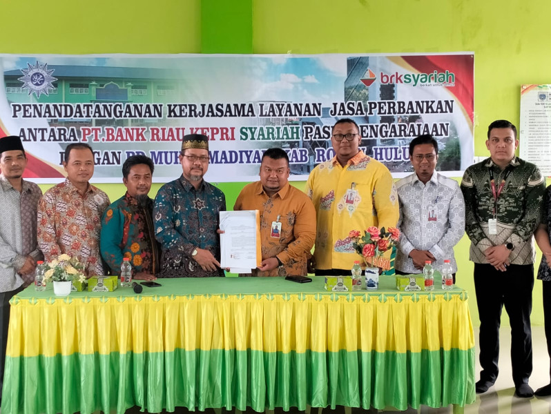 PT BRK Syariah Teken MoU Perbankan Bersama PD Muhammadiyah Rohul