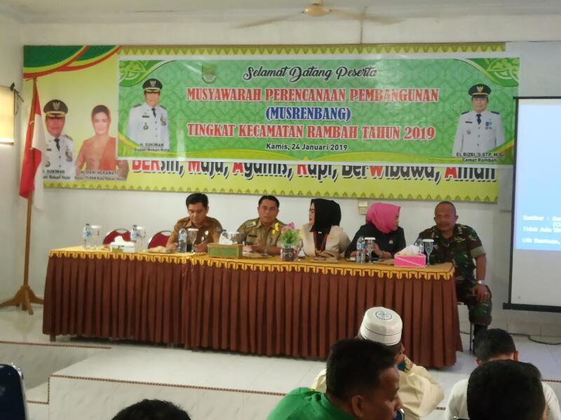 Musrenbang Kecamatan Rambah, Usulan Pembangunan Ditampung, Dilanjutkan ke Musrenbang Kabupaten Rohul