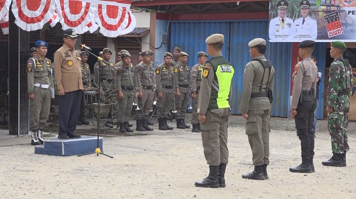 Gelar Apel Pasukan Pilkades Serentak Kabupaten Indragiri Hilir tahun 2023