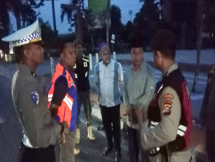 Bersama Bupati Kampar, Plt. Kasatpol PP Kampar Turun langsung dalam Penertiban Balap Liar