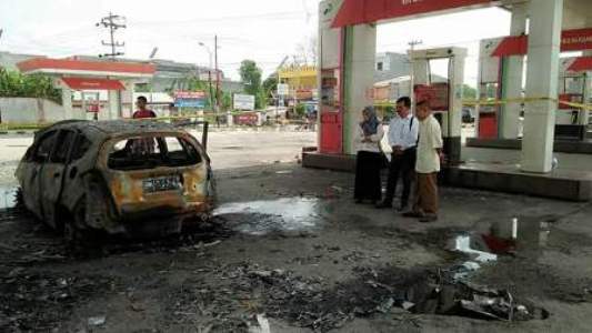 Ini Penjelasan UPT Disperindag Terkait Kebakaran SPBU di Hang Tuah