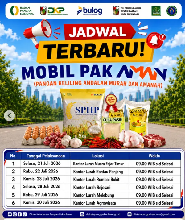 Berikut Jadwal Pelaksanaan Mobil PAK AMAN Dua Pekan ke Depan