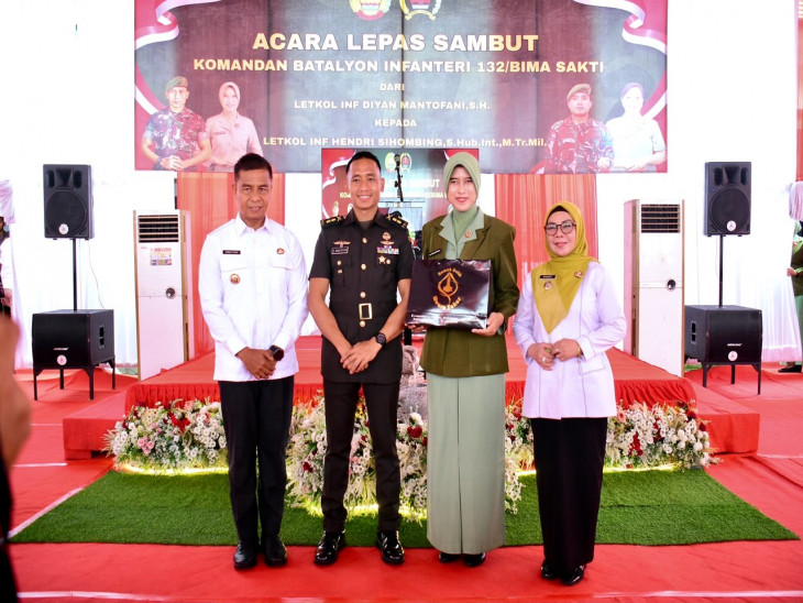 Bupati dan Wakil Bupati Kampar Hadiri Sertijab dan Ramah Tamah Danyon 132 /BS Salo