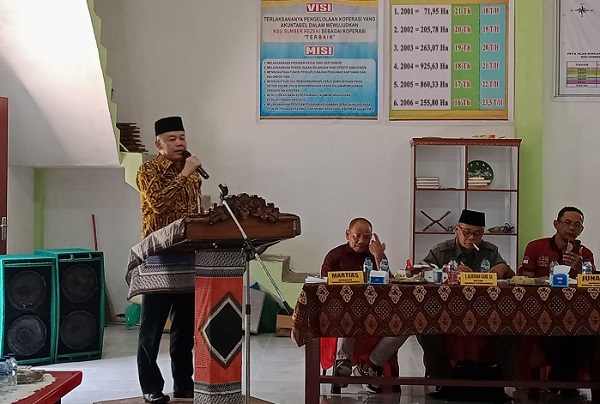 Hadiri RAT  Koperasi Sumber Rezeki, Ini Pesan Kepala Dinas Koperasi UKM dan Transnaker Rohul