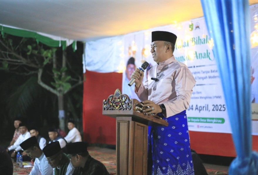 Wakil Bupati Meranti Muzamil Hadiri Halal Bihalal Masyarakat Mengkirau