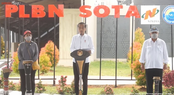 Presiden Jokowi Resmikan Pos Lintas Batas Negara di Merauke