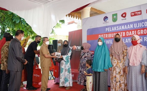 Migrasi Ke TV Digital, 5.007 Unit STB Gratis Dibagikan untuk Rumah Tangga Miskin di Riau