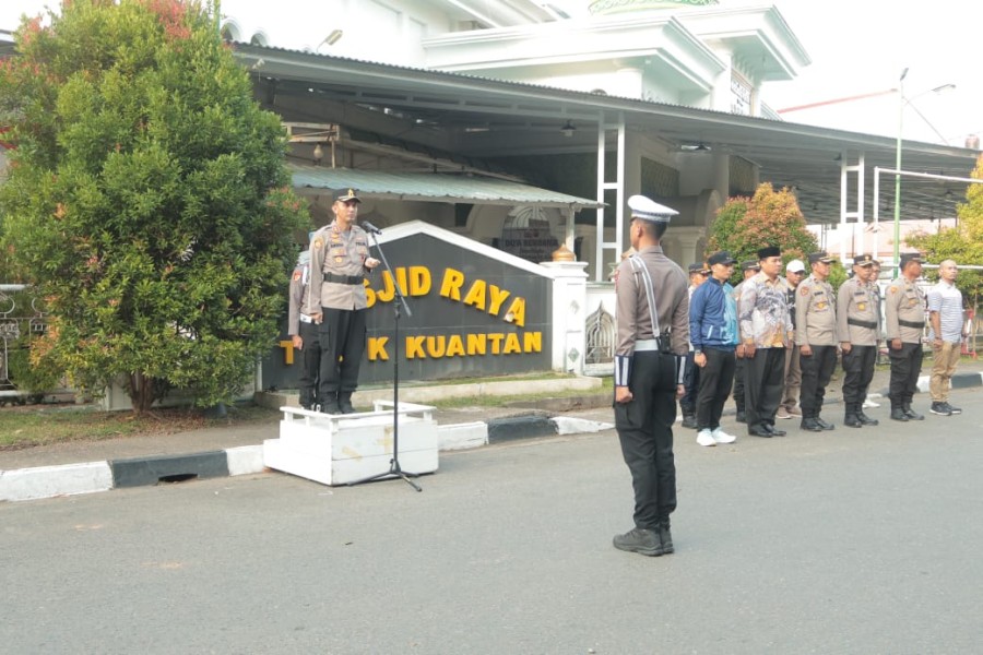 Polres Kuansing Gelar Apel Kesiapan Pengamanan Malam Takbiran dan Sholat Idul Adha 1446 H
