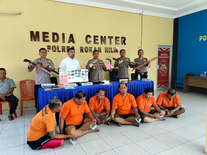 Bawa Senjata Tajam, Anggota SPSI Kubu Haji Fuad Diamankan Polres Rohil