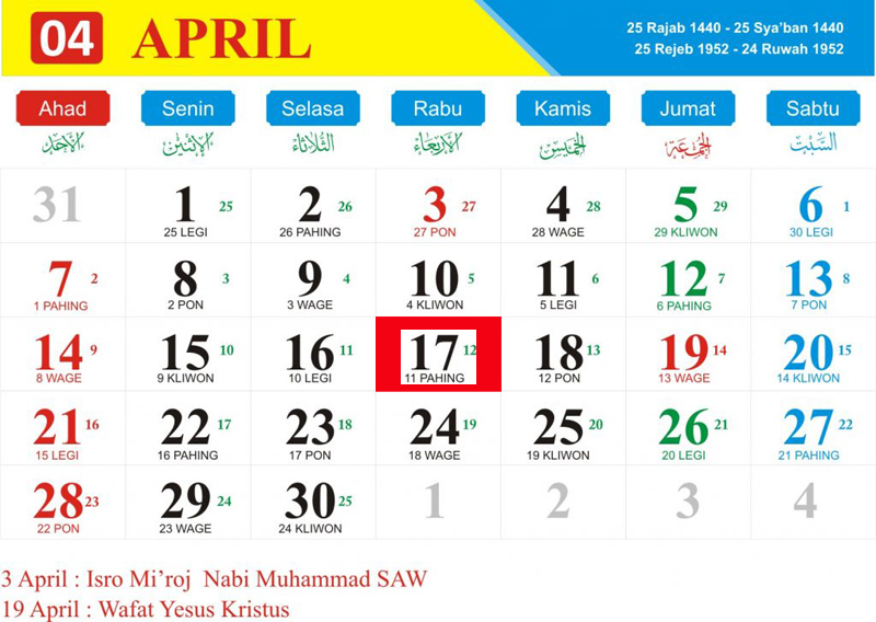 Keluarkan Keppres, Pemerintah Tetapkan Tanggal 17 April 2019 Sebagai Hari Libur Nasional