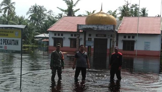 4.052 Warga Empat Desa di Pekaitan Rokan Hilir Mengungsi Akibat Banjir