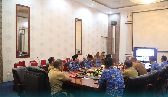 Bupati Rohul Ikuti Rakor Penyelenggara Pemerintah Daerah secara Virtual