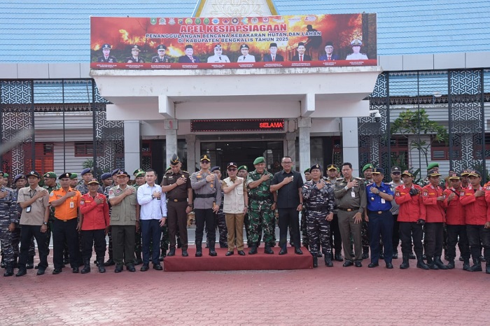 Pastikan Kesiapan Karhutla, Pemkab Bengkalis Taja Apel Penanggulangan Bencana Karhutla