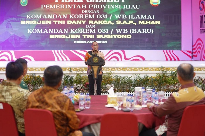 Pisah Sambut Danrem 031/Wb, Pj Gubri Beri Pesan Perkuat Kolaborasi