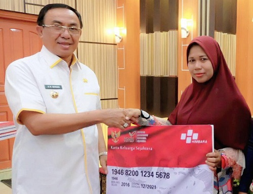 Bupati Inhil Launching Penyaluran Bansos Non - Tunai 6.000 Keluarga Harapan