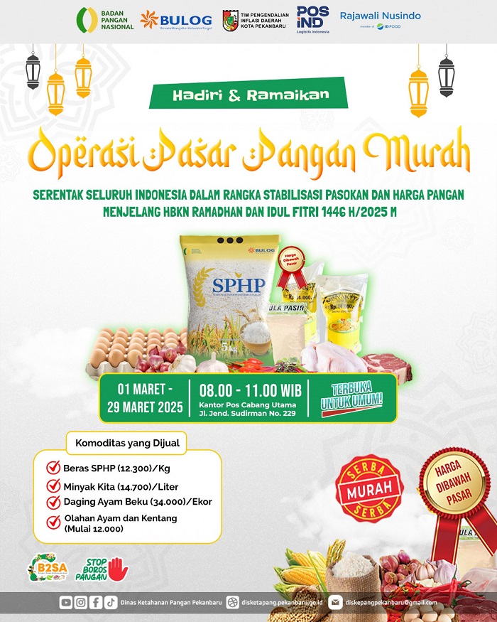 Pagi Ini, Pasar Murah Digelar di Kantor Pos  Sudirman, Ada Beras SPHP, Gula Juga Minyak Goreng...
