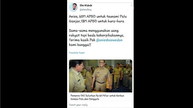 NYELEKIT...Apel Kebangsaan Habiskan Rp 18 Miliar, Warganet Bandingkan Ganjar dengan Anies yang Bantu Tsunami Palu Rp 60 Miliar